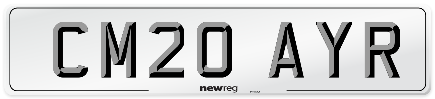 CM20 AYR Number Plate from New Reg